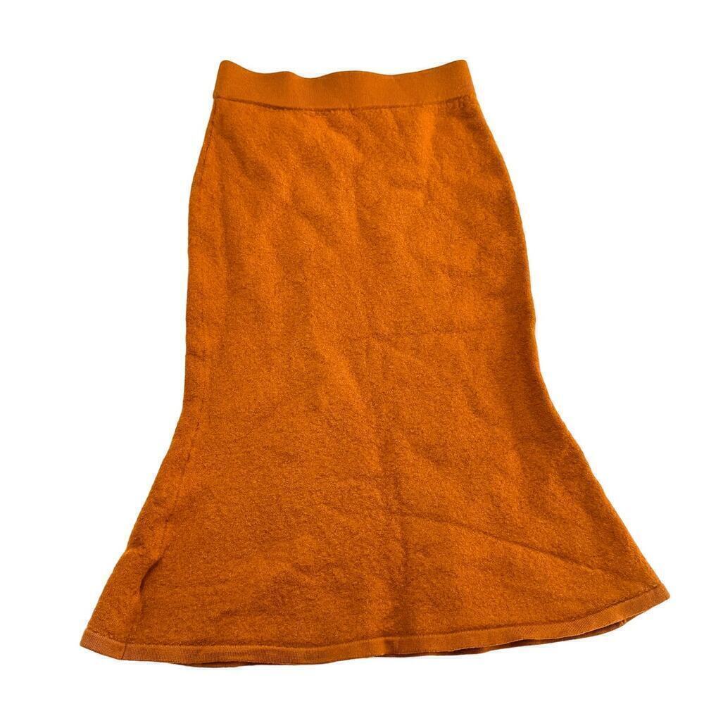 H Genteel Brown Flare Skirt Stretch Waist Size Medium